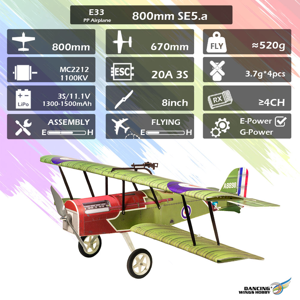 Dancing-Wings-Hobby-E33-SE5A-800mm-Spannweite-PP-Schaum-RC-Flugzeug-Feste-Tragflaumlche-Doppeldecker-1991196-1